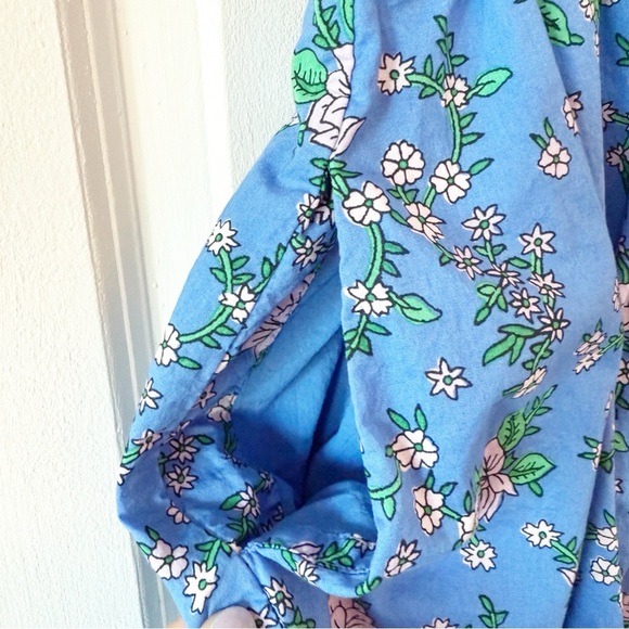 J. CREW Floral Puff Sleeve Mini Dress Cottagecore - Picture 5 of 10